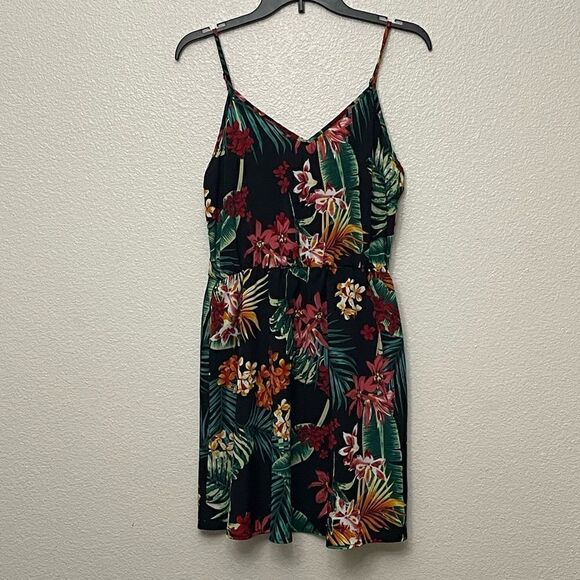 Shein Tropical Print Semi Sheer Dress Size Medium - Picture 1 of 3
